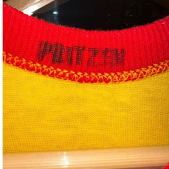 1950s–60s USMC Durene Cotton Ringer Tee & Cap Set Marine Corps Yellow Red Large - Picture 3 of 6